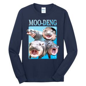 Moo Deng Meme Hippo Funny Tall Long Sleeve T-Shirt