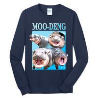 Moo Deng Meme Hippo Funny Tall Long Sleeve T-Shirt