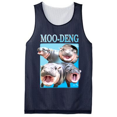 Moo Deng Meme Hippo Funny Mesh Reversible Basketball Jersey Tank