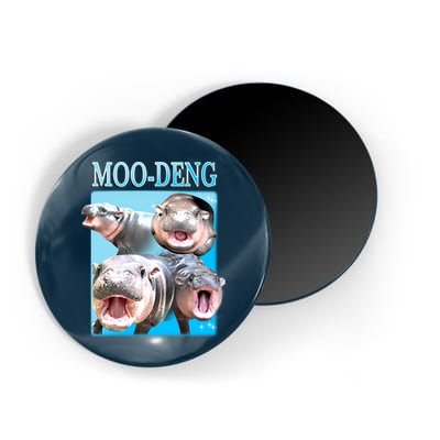 Moo Deng Meme Hippo Funny Magnet