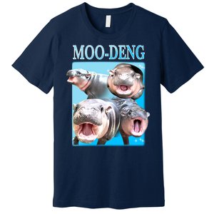 Moo Deng Meme Hippo Funny Premium T-Shirt