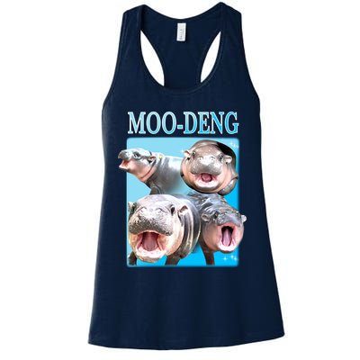 Moo Deng Meme Hippo Funny Womens Tank Top