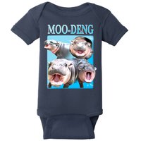 Moo Deng Meme Hippo Funny Baby Bodysuit