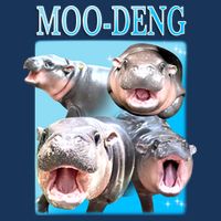 Moo Deng Meme Hippo Funny Baby Bodysuit