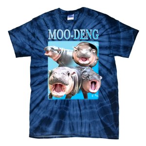 Moo Deng Meme Hippo Funny Tie-Dye T-Shirt