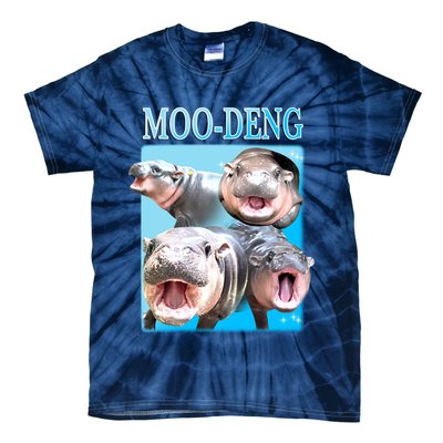 Moo Deng Meme Hippo Funny Tie-Dye T-Shirt