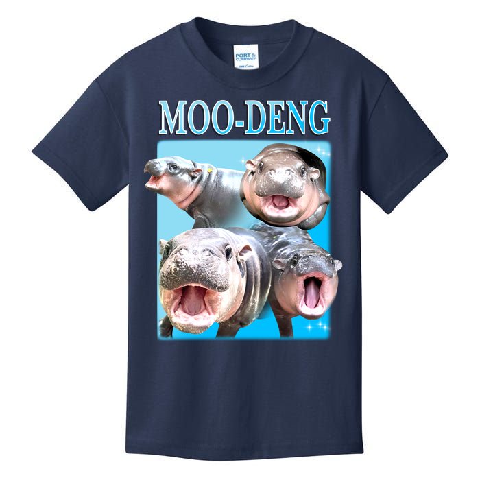 Moo Deng Meme Hippo Funny Kids T-Shirt