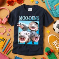 Moo Deng Meme Hippo Funny Kids T-Shirt