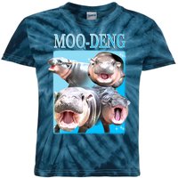 Moo Deng Meme Hippo Funny Kids Tie-Dye T-Shirt