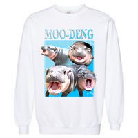 Moo Deng Meme Hippo Funny Garment-Dyed Sweatshirt