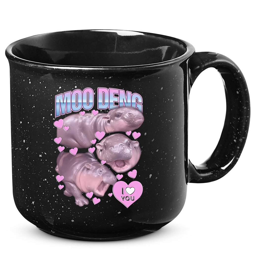 Moo Deng 15oz Campfire Ceramic Mug