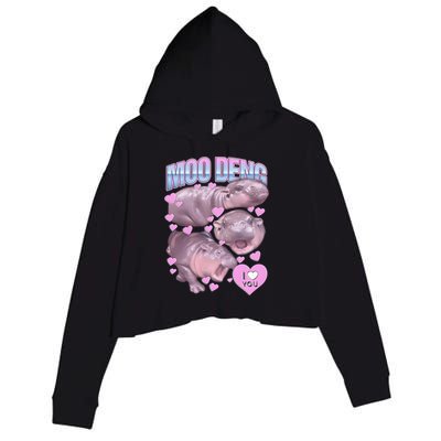 Moo Deng Crop Fleece Hoodie