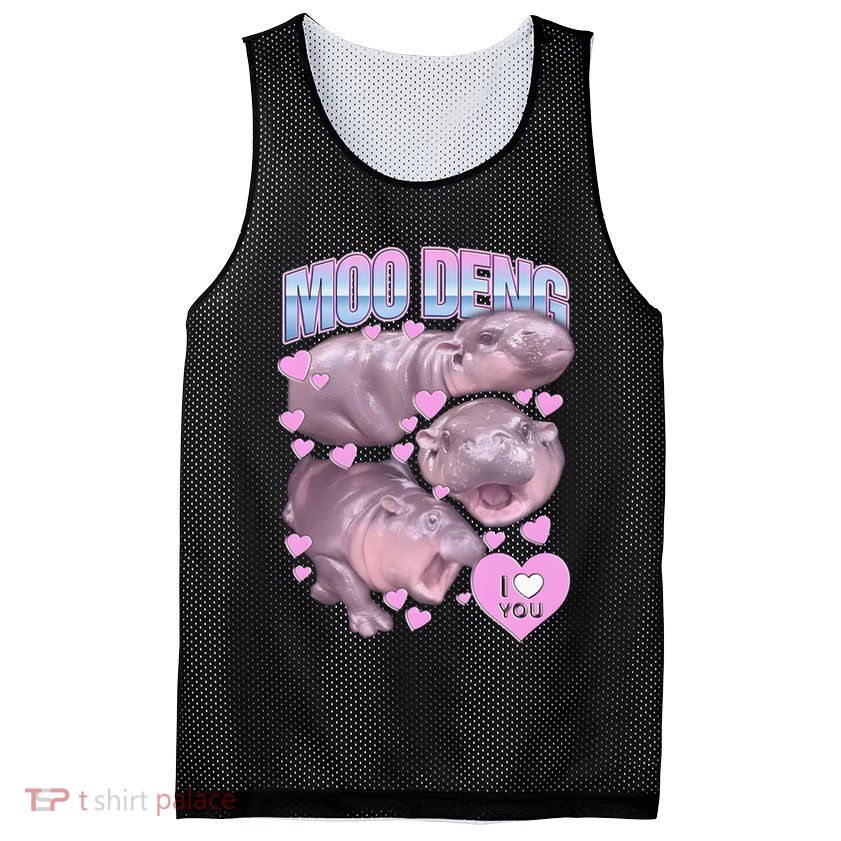 Moo Deng Mesh Reversible Basketball Jersey Tank