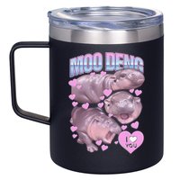 Moo Deng 12oz Stainless Steel Coffee Mug