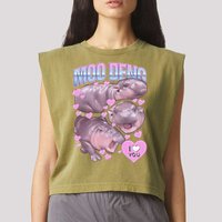 Moo Deng Garment-Dyed Women's Muscle Tee