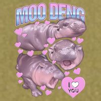 Moo Deng Garment-Dyed Women's Muscle Tee