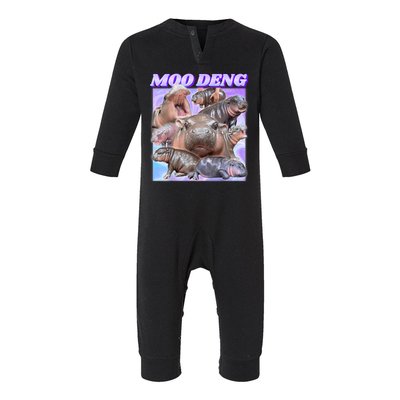 Moo Deng Meme Hippo Infant Fleece One Piece