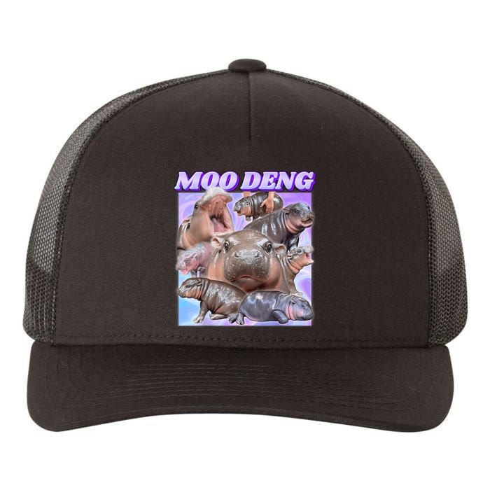 Moo Deng Meme Hippo Yupoong Adult 5-Panel Trucker Hat