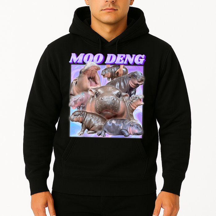 Moo Deng Meme Hippo Hoodie