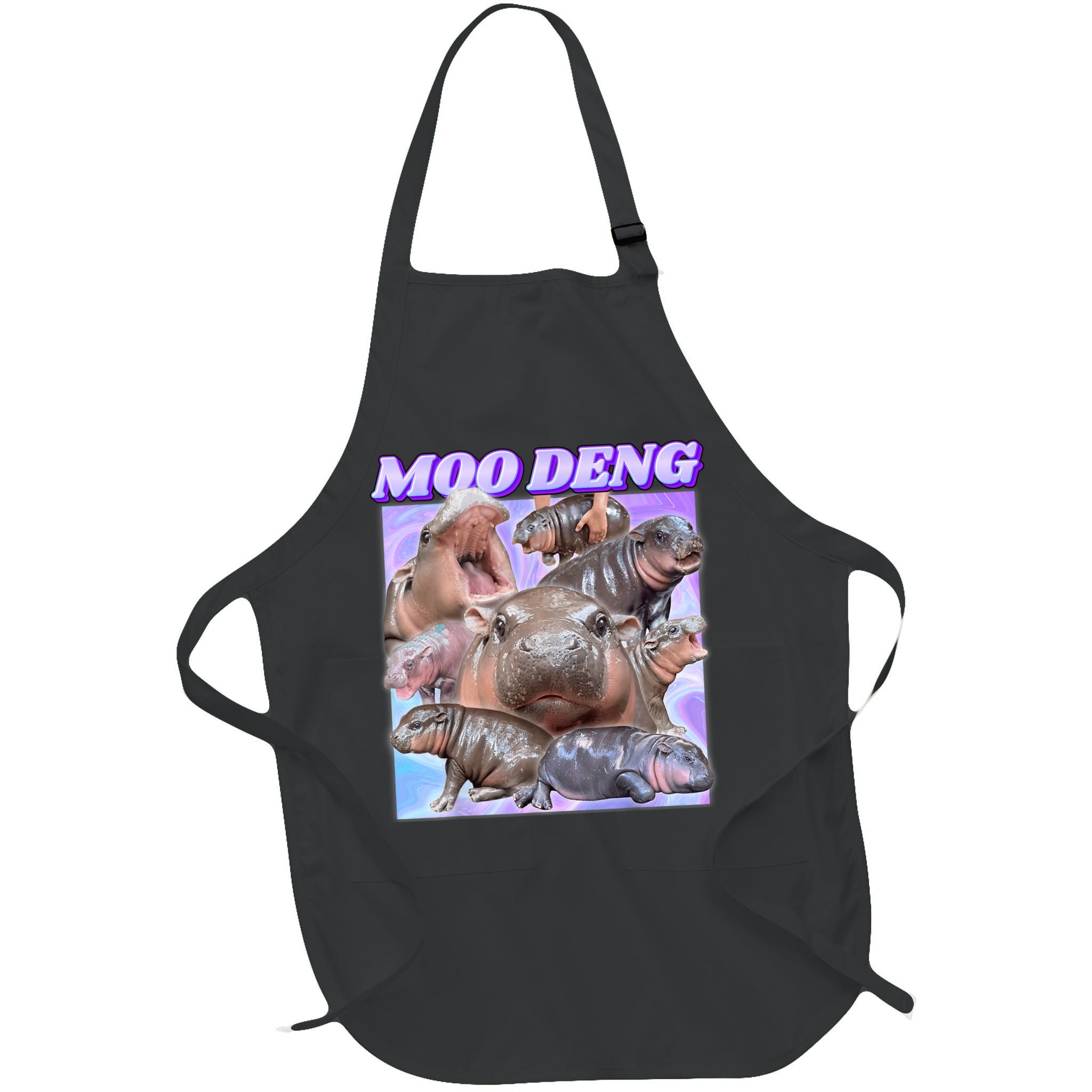 Moo Deng Meme Hippo Apron