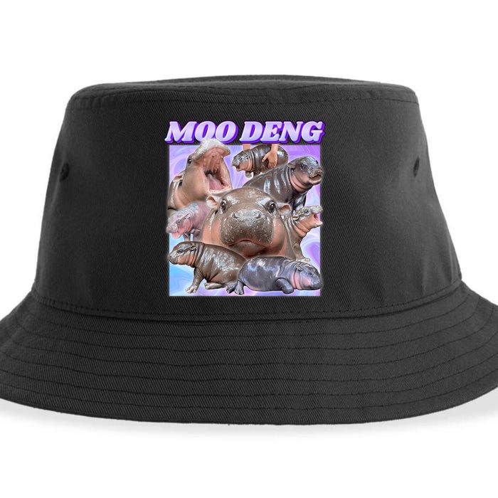 Moo Deng Meme Hippo Sustainable Bucket Hat