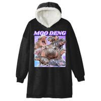 Moo Deng Meme Hippo Hooded Wearable Blanket