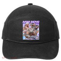 Moo Deng Meme Hippo 7-Panel Snapback Hat