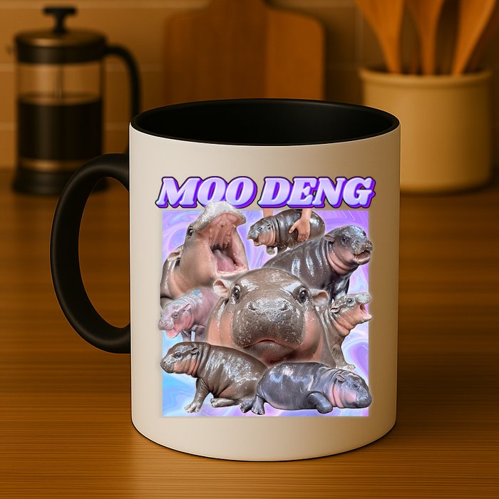 Moo Deng Meme Hippo Mug