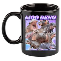 Moo Deng Meme Hippo 11oz C Handle Ceramic Mug