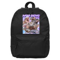 Moo Deng Meme Hippo 16 in Basic Backpack
