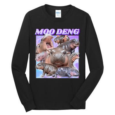 Moo Deng Meme Hippo Tall Long Sleeve T-Shirt
