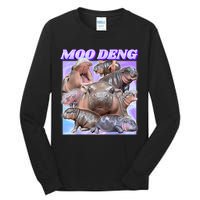 Moo Deng Meme Hippo Tall Long Sleeve T-Shirt