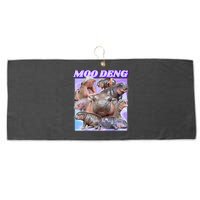 Moo Deng Meme Hippo Large Microfiber Waffle Golf Towel