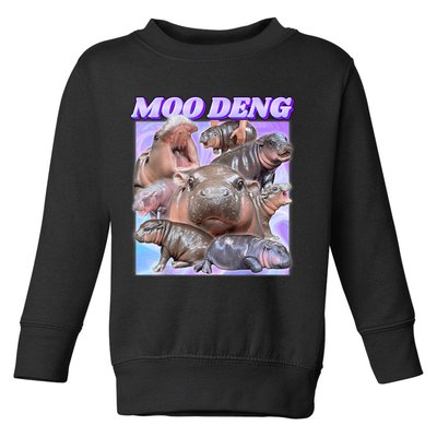 Moo Deng Meme Hippo Toddler Sweatshirt