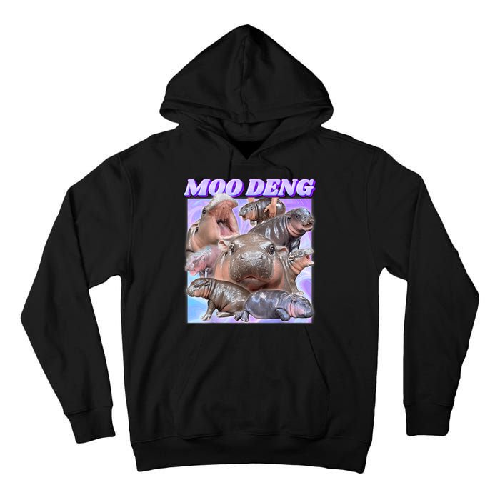 Moo Deng Meme Hippo Tall Hoodie