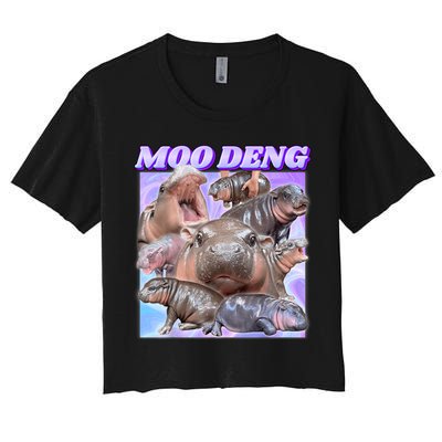 Moo Deng Meme Hippo Crop Top