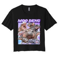 Moo Deng Meme Hippo Crop Top
