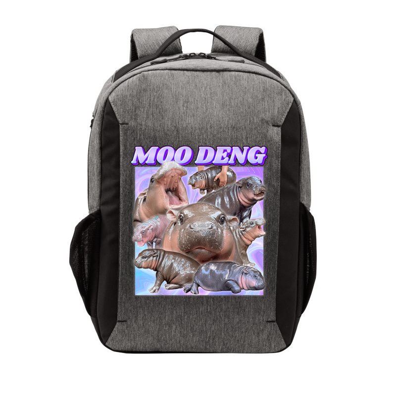 Moo Deng Meme Hippo Vector Backpack