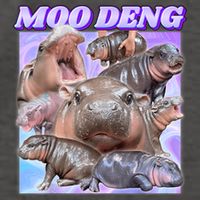 Moo Deng Meme Hippo Vector Backpack