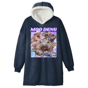 Moo Deng Meme Hippo Hooded Wearable Blanket