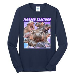 Moo Deng Meme Hippo Tall Long Sleeve T-Shirt