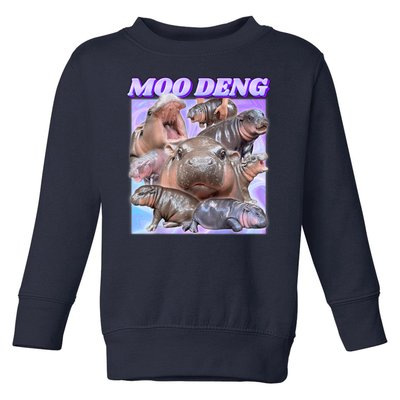 Moo Deng Meme Hippo Toddler Sweatshirt