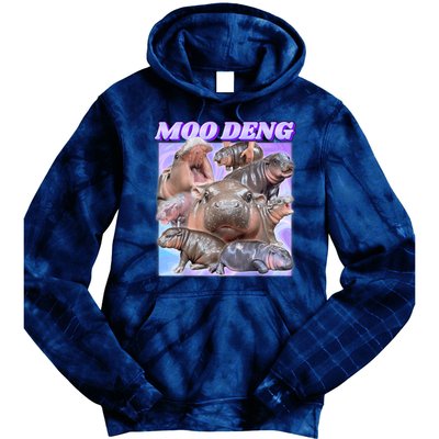 Moo Deng Meme Hippo Tie Dye Hoodie