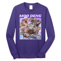 Moo Deng Meme Hippo Long Sleeve Shirt