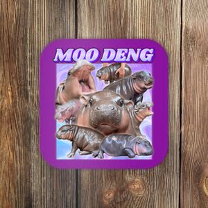 Moo Deng Meme Hippo Coaster