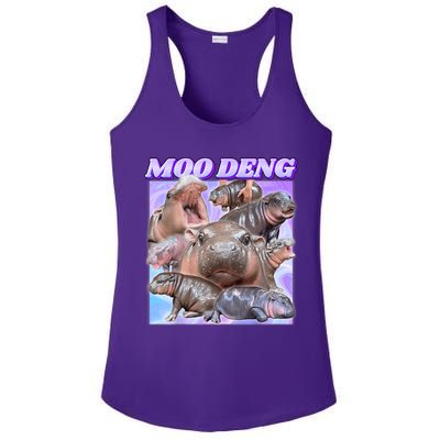 Moo Deng Meme Hippo Ladies PosiCharge Competitor Racerback Tank