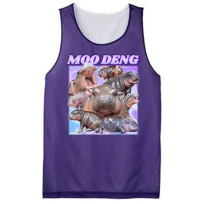 Moo Deng Meme Hippo Mesh Reversible Basketball Jersey Tank