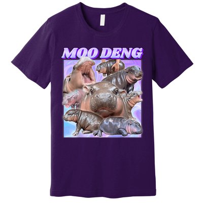 Moo Deng Meme Hippo Premium T-Shirt