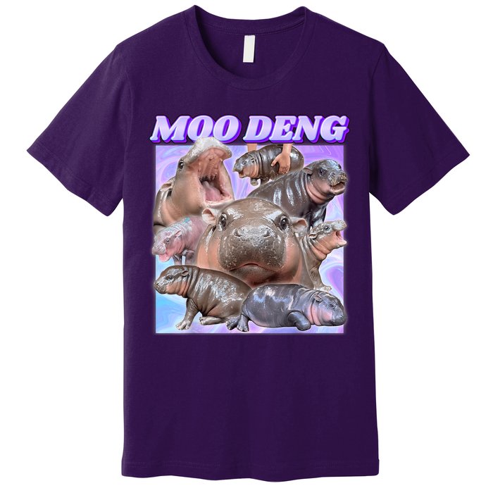 Moo Deng Meme Hippo Premium T-Shirt