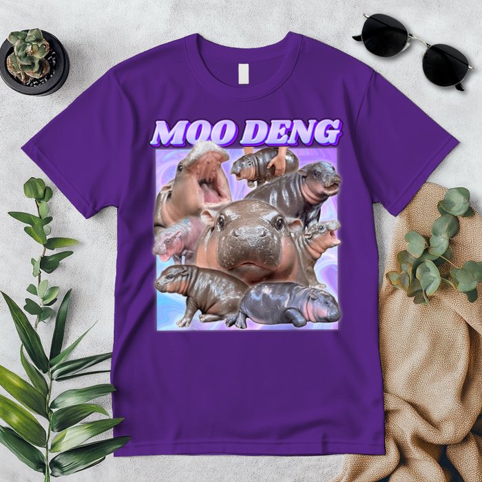 Moo Deng Meme Hippo Premium T-Shirt